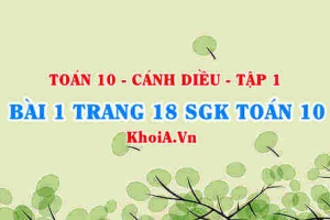 Bài 1 trang 18 SGK Toán 10 tập 1 Cánh Diều